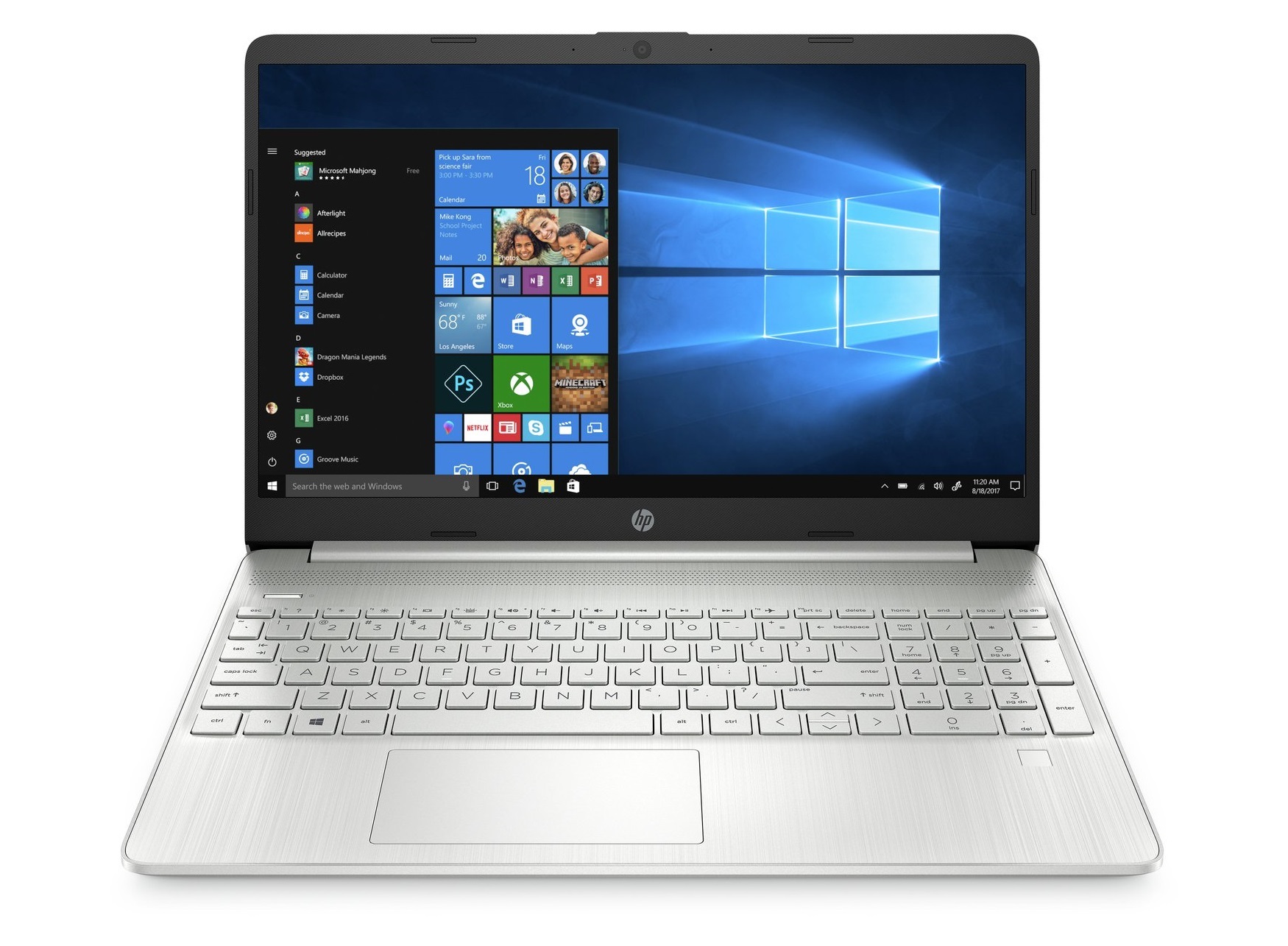 HP 15s-eq1516sa 15.6" Laptop - AMD Ryzen 3, 128 GB SSD, Silver